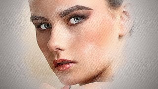 Photoshop Tutorial How to Create the Look of a Mixed Media Portrait [upl. by Krisha]