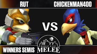 MNM 431  Winners Semis  Rut Fox VS Chickenman400 Falco  SSBM [upl. by Beshore]