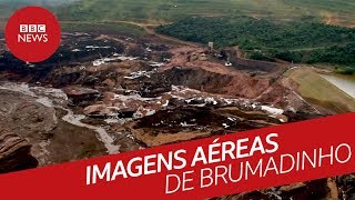 Imagens aéreas da tragédia em Brumadinho [upl. by Ezarras]