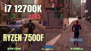 i7 12700k ddr5 vs Ryzen 7500f in 2024 [upl. by Ytsirhc]