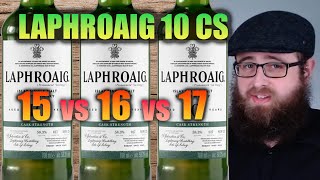 Laphroaig 10 Cask Strength Batch 15 vs 16 vs 17  Whisky Review 209 Extra [upl. by Akcired]