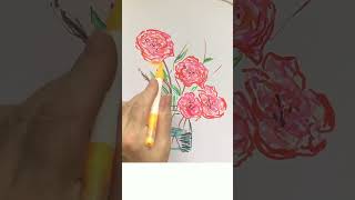 Painting demo with Acrylic Pens  art shorts painting [upl. by Oakes]