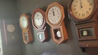 My clock collection at noon [upl. by Celine]