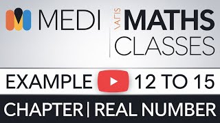 class 9th Maths chapter 1 Real Number Example 12 13 14 15  MMC  Medi Maths Classes [upl. by Hansen]