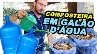 COMO FAZER UMA COMPOSTEIRA COM O GALÃO DÁGUA [upl. by Ellednahc]