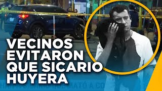 Vecinos casi linchan a sicario que escapaba tras asesinar a una persona [upl. by Sheply]