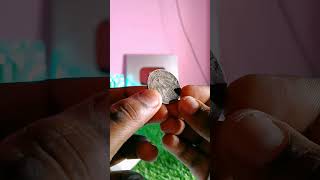 Indian old coin cleaning progress  foryou coin experiment funny products shorts [upl. by Yorgo]