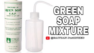 HOW TO MIX GREEN SOAP FOR TATTOOING  TATTOO TUTORIAL ✅ [upl. by Eiramassenav]