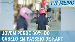 Jovem perde 80 do couro cabeludo durante corrida de kart em Brasília  Primeiro Impacto 141223 [upl. by Ma]