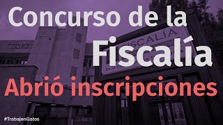 Cómo inscribirse al concurso de la Fiscalía [upl. by Sirref]