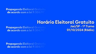 Horário Eleitoral Gratuito  candidatos à prefeitura de JaúSP  rádio 01102024 [upl. by Salamanca]