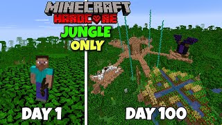 I Survived 100 Days in Jungle Only World in Minecraft Hardcore Hindi [upl. by Nnyroc]