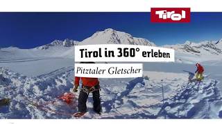 Eisklettern am Pitztaler Gletscher in der Gletscherspalte  360°⛷ [upl. by Jerrie]