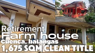 EXTV038 Cuenca batangas Retirement farm house 1675 sqm with fruit bearing trees [upl. by Attiuqehs254]