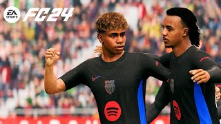 Girona Vs Barcelona  Ft Yamal Raphinha Pedri  La Liga  Full Match  FC 24 [upl. by Anoval]