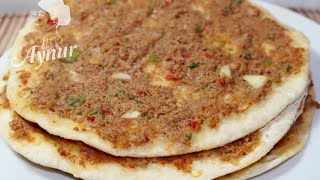 Türkische Pizza Lahmacun in der PfanneTavada lahmacunmeinerezepte [upl. by Purvis]