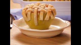 Apple Lattice Pie Baked in a Apple [upl. by Cutcheon]