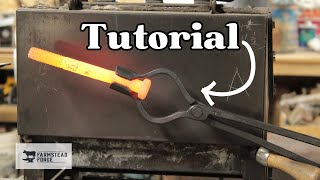 How to forge Bolt Jaw Tongs [upl. by Rakia]