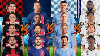 Bayer Leverkusen 🆚 PSG 🆚 Man City 🆚 Real MadridUltra vs 🔥🔥 [upl. by Lancelot]