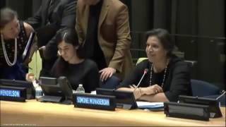 LIVE in ENGLISH  Nadia Murad  New York  un special ambassador 2016 [upl. by Toombs]