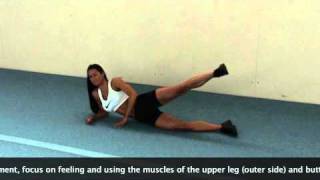 lying abductor muscle exercise  abductor lift for buttocks [upl. by Boland]