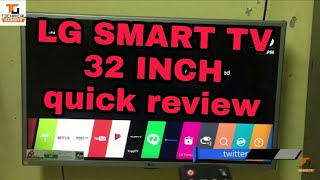 LG 32 SMART TV LED QUICK REVIEW HINDI2017 [upl. by Sugna237]