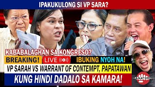 JUST IN TIYAK MALAKING GULO ITO VP SARA VS WARRANT OF CONTEMPT [upl. by Newlin]