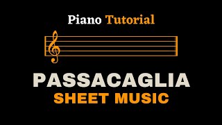 HandelHalvorsen  Passacaglia  Piano Tutorial Sheet MusicScore [upl. by Grane]