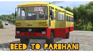 TATA MSRTC BUS MOD FOR BUSSID  बीड ते परभणी एस टी बस  LAL PIWALI MSRTC BUS LIVERY [upl. by Asilim]