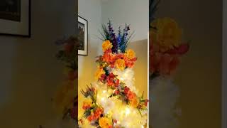 2024 christmas Decorate Christmas Tree with FLowers！Yes ！！ christmastree decor xmas [upl. by Iah50]