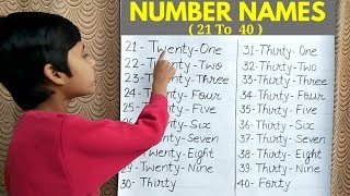 Number Names With Spelling 21 To 40  Maths For Kids  English Numbers  Ginti  rsgauri [upl. by Attenoj434]