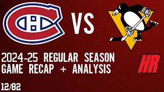 Montreal Canadiens vs Pittsburgh Penguins  Habs 202425 Season Recap  Episode 12  Harry Rice [upl. by Ringo]