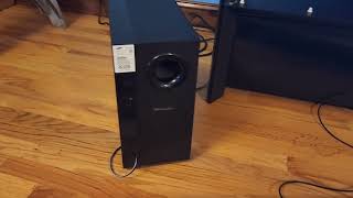 Samsung sound bar  How to reconnect subwoofer [upl. by Eniksre]