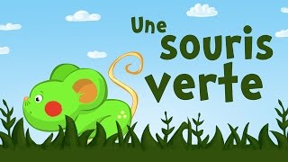 Une souris verte comptine avec paroles [upl. by Dyane36]