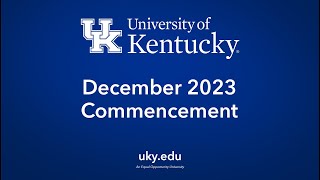 WATCH HERE University of Kentucky December 2023 FRIDAY Commencement Ceremony [upl. by Moira]