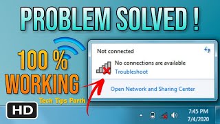 No Connections Are Available Problem Solved In Windows 7  Tech Tips Parth [upl. by Burch73]