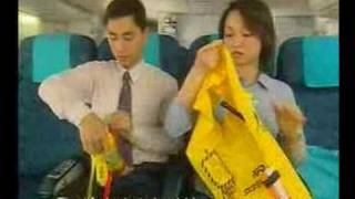 Cathay Pacific Safety Video Before 2006 [upl. by Amhsirak]