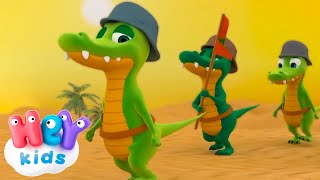 Ah Les Crocodiles  Chant des Animaux  HeyKids Français  Animaj Kids [upl. by Ronna245]