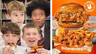 British Highschoolers try Popeyes for the first time [upl. by Aymik]