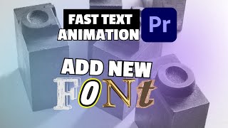 Add CUSTOM FONTS to Premiere Pro in 2024 [upl. by Gnidleif]