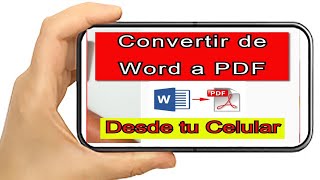 Convertir De Word a PDF desde tu Telefono  Facil y Rapido [upl. by Amrak]