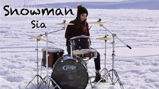 Snowman  Sia  DRUM COVER by Krystine Bejjani [upl. by Ahsenev747]