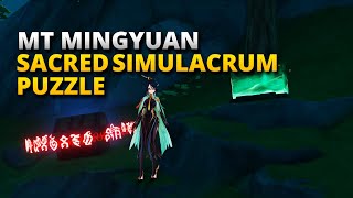 How to solve Sacred Simulacrum Puzzle in Mt Mingyuan  Genshin Impact 44 Guide [upl. by Atiuqrahs]