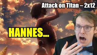 RAGE AGAINST THE SMILING TITAN  GERMAN watches Attack on Titan 2x12  BLIND REACTANALYSIS [upl. by Maddalena510]