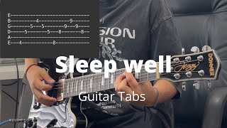 Sleep well by D4vd  Guitar Tabs [upl. by Rey]