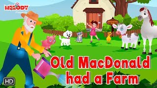 Old MacDonald Had a Farm with Lyrics  English Rhyme  Rhymes for Kids  Animated Rhymes [upl. by Vullo]