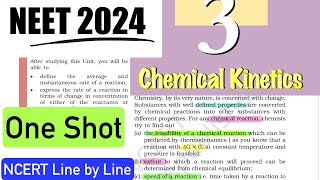 Chemical kinetics NCERT Line By Line in One ShotNCERT Highlights neet2024 chemistryneet class12 [upl. by Attenat]