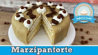 Marzipantorte Rezept zum selber machen  super lecker 🍰 [upl. by Eiba]