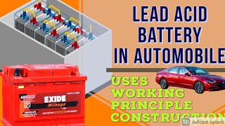 Lead acid battery in automobile how it works with working principle amp construction in hindi [upl. by Urban]