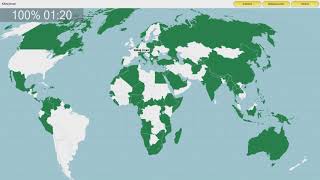 Seterra The World 159 countries in 3 min 14 sec [upl. by Zanlog]